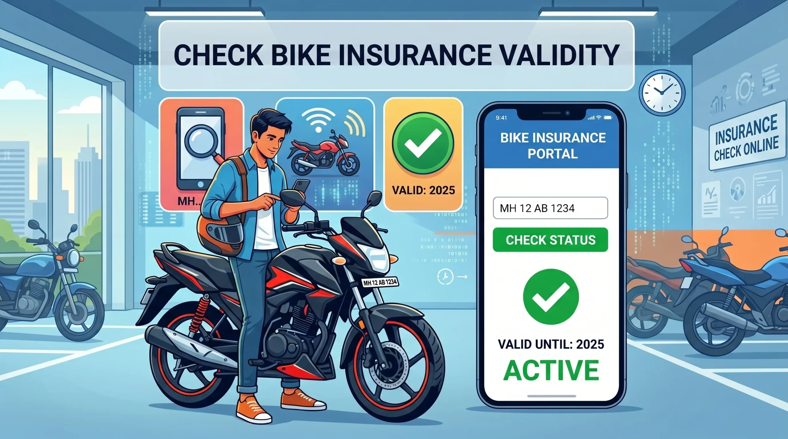 how to check bike insurance validity