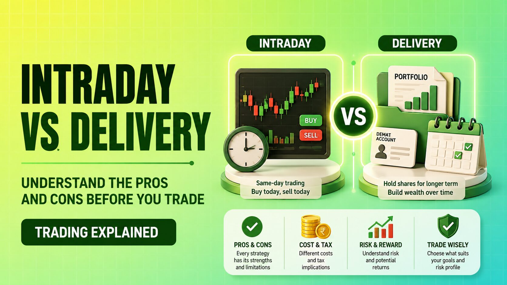 Intraday vs Delivery Understand the Pros and Cons Before You Trade