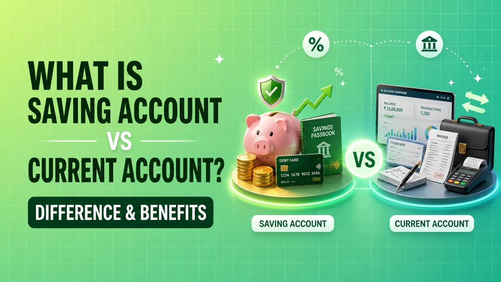 What Is Saving Account vs Current Account Difference & Benefits