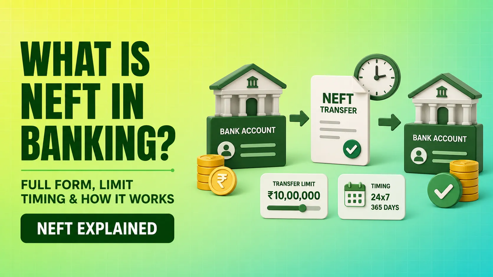 What is NEFT in Banking Full Form, Limit, Timing & How It Works