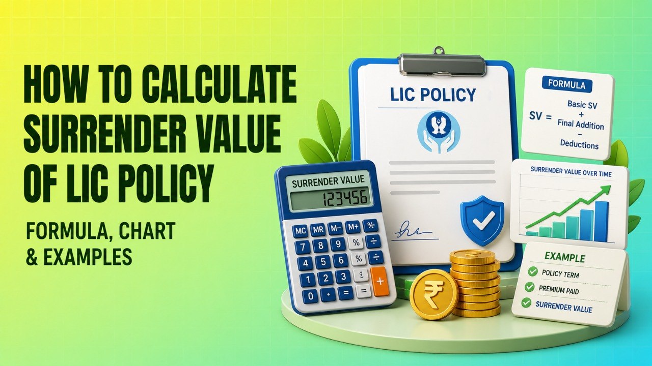 how to calculate surrender value of lic