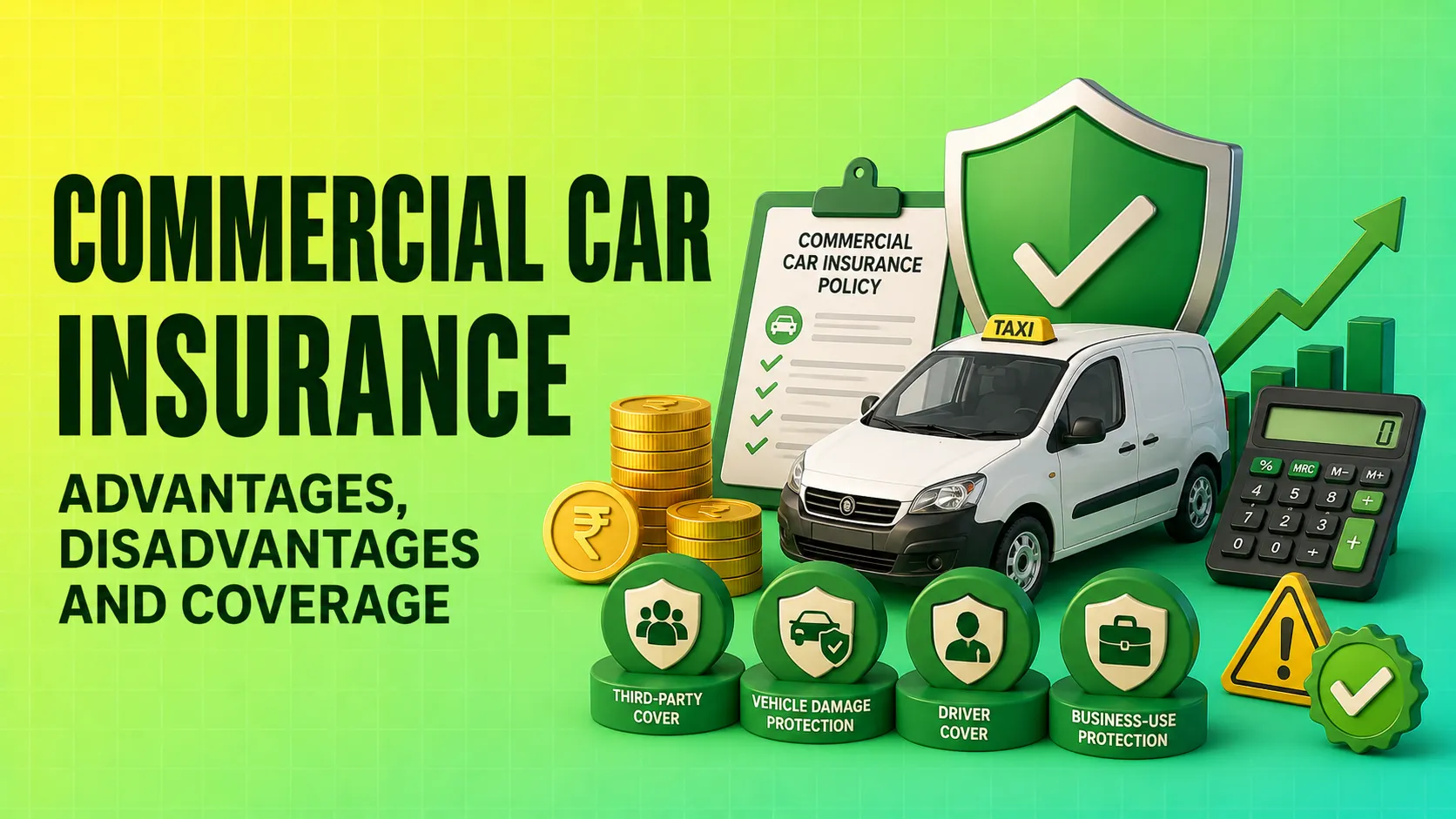 Commercial Car Insurance Advantages, Disadvantages and Coverage