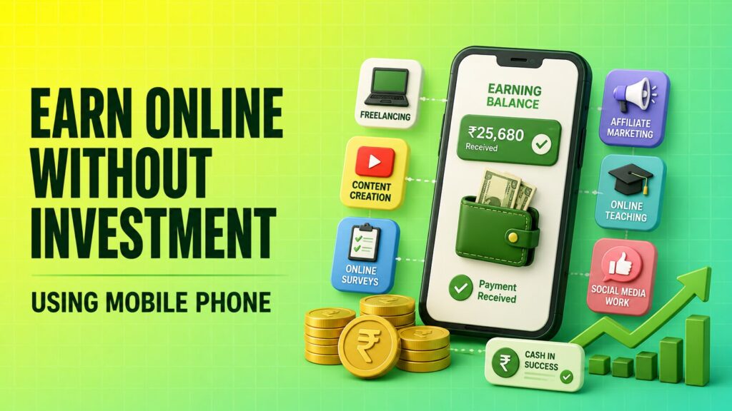 How to Earn Online Without Investment Using Mobile Phone
