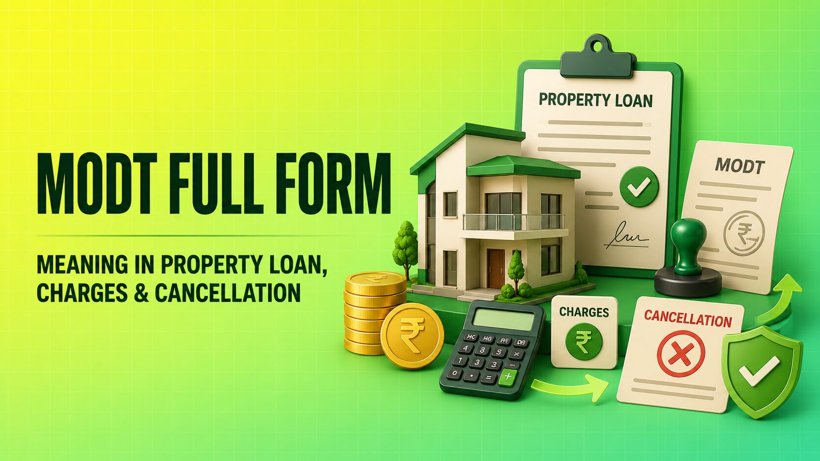 MODT Full Form Meaning in Property Loan, Charges & Cancellation