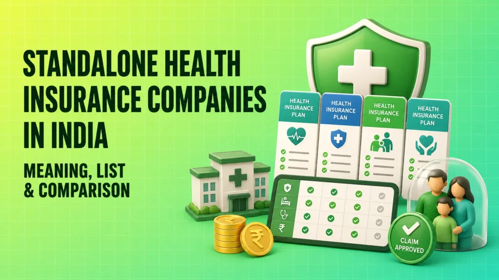 standalone health insurance companies in India