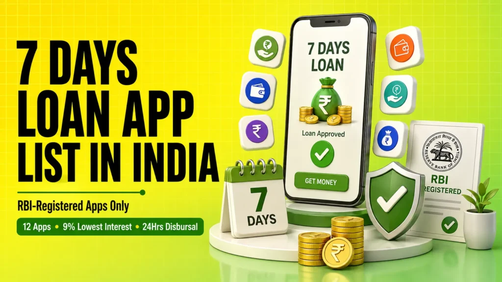 7 Days Loan App List in India 2026 - Best Instant Loan Apps with Low Interest Rates Compared