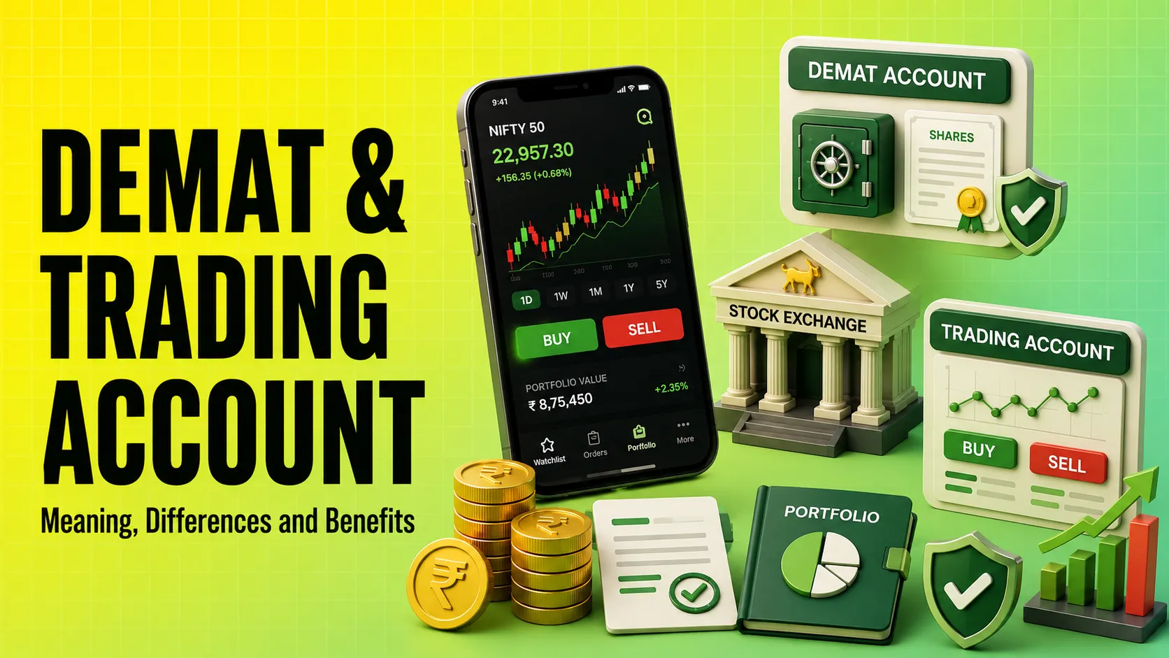 Demat & Trading Account Meaning, Differences and Benefits