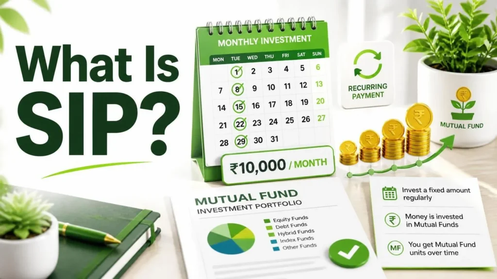 Monthly SIP investment through regular mutual fund instalments