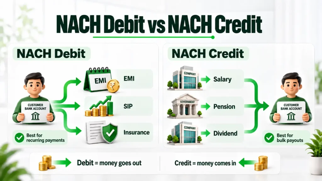 NACH Debit vs NACH Credit
